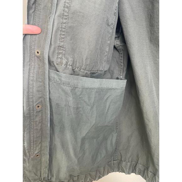 H&M Jacket Mens M Army Military Utility Indie Grunge Oversized Full Zip Khaki - Picture 11 of 14